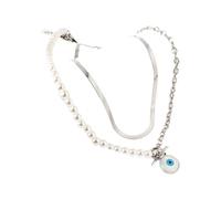 Sexy outfit HHRLCH Evil Eye Halskette für Damen und Herren, 925 Sterling Silber Lucky Evil Eye Anhänger Halskette Layer Chain Choker Halskette, Evil Eye Halskette Gold, Evil Eye Choker, Evil Eye