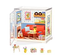 Sexy outfit Super Creator DIY Miniature House Kit Dollhouse Decoration, Model Kits for Adults to Build, Mini House Christmas Birthday Gift for Friends（Country Blue Lounge）