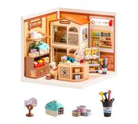 Sexy outfit Super Creator DIY Miniature House Kit with Light, Plastic Dollhouse Kit No Glue, Model Building Kit for Adults & Teens, Creative Hobby Gift for Girls (Furry Friends' Home)