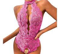Sexy Outfits Women Uk Lingere Women's Underwear Lingerie Sets Crotchless for Teddy Lenceria Set Bodysuit Womens All In One Lace Ladies Extra Small Pink