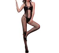 Sexy Outfits Women UK Sexy Bodysuit Lingerie Women Sexy Lingerie Three Points Passion Tight Stockings Tearable Sexy Net Clothes Set Summers Lingerie Set Lingerie for Women Plus Size (Black, One Size)