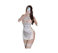 Sexy pajamas sexy underwear cheongsam temptation passion hollow binding free uniform set