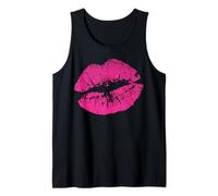 Sexy Pink Lips Print Kiss For Seductive Women Girlfriend Tank Top
