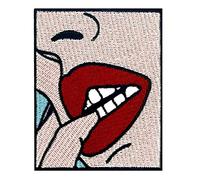 Sexy Red Lip Temptation Patch Embroidered Applique Badge Iron On Sew On Emblem