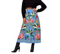 Sexy Skirt - Solid A-Line Floral Print Casual Daily Style Versatile Stretchy Comfortable Soft Lightweight and Breathable Skirt for All Seasons Dance