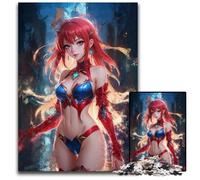 Sexy Super Hero Woman Jigsaw Puzzles for Adults 1000 Piece Puzzles for Adults Perfect for Halloween Christmas Birthday Gift 1000 PCS(38x26cm)