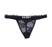 Sexy Thongs for Women Floral Underwear Sparkle Rhinestone Funny Letter Lace G-String Panties Low Rise Knickers Sheer Bikini Briefs for Valentine (UK, Alpha, One Size, Regular, Regular, Style 3-Black)