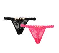 sexy underpants women cottom kiss me baby printed g string