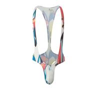 Sexy Underwear For Man - Men Printed Underwear Briefs Suspender Thong Stylish Bikini Sexy Singlet Bodysuit Panties (Watermelon Red L)