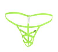 Sexy Underwear Men's Slow Sexy Waist Ice Male G Strings Men's Silk Micro Green Lingerie Set, Green, One Size