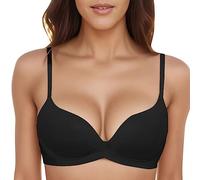 Sexy Underwire Bra, Push Up Backless Bra, Seamless Bra Top Beauty Back Top Solid Colour Tunic Casual Shirt Breathable Shirt Comfortable Blouse Bra, Black, 30A/B