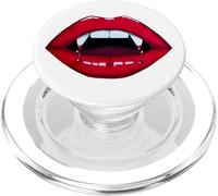 Sexy Vampire Bite Halloween Fangs Teeth Bright Red Lips PopSockets PopGrip for MagSafe