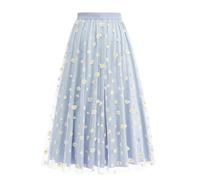 Sexy Women's Printed Skirt - Chic and Elegant Plain Lace-Up High Waist Pleated Ruffle Layered Casual Loose Fit Skirts Dance