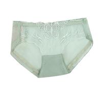 Sexy Women's Underwear High Aesthetic Mesh Triangle Panties Exquisite Lace Embroidery Low Waist Comfortable Breathable Soft Apparel
