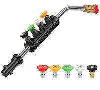 Sexyhot Pressure Washer Lance Extension Wand for Karcher K2 K3 K4 K5 K6 K7, Jet Wash Extension Wand with 5 Replacement Nozzles, Pressure Washer Gun Accessory for Car Washing