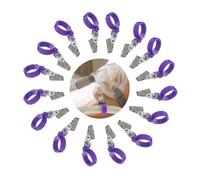 Sexyppl 16Pcs Hose Clip, Purple, Oxygen Tube/Cannula Holder, Anti-winding Hose Clips for Uninterrupted Sleep Supplies
