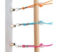 Sexyppl 24Pcs Cross Stitch Fabric Holders, High Elasticity Embroidery Clips, Adjustable, Adults, Unisex, Orange Pink, Non-Foldable