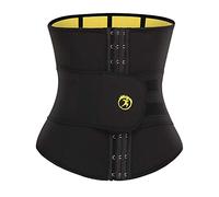 SEXYWG Waist Trainer Trimmer Sauna Sweat Belt Neoprene Weight Loss Body Shaper Tummy Control Cincher, Black, L