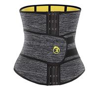 SEXYWG Waist Trainer Trimmer Sauna Sweat Belt Neoprene Weight Loss Body Shaper Tummy Control Cincher, Grey, L