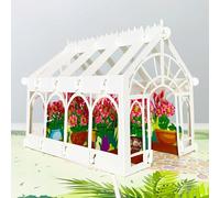 Seyal Dahlia & cala lilly 3D Pop Up Birthday Cards Greeting Cards Laser Cut Greenhouse Flower Room for Mom Kids Friends Colleagues Lovers & All Occasions