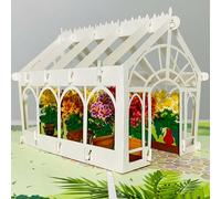 Seyal Lilly 3D Pop Up Birthday Cards Greeting Cards Laser Cut Greenhouse Flower Room for Mom Kids Friends Colleagues Lovers & All Occasions