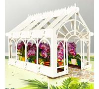 Seyal Orchid Oasis 3D Pop Up Birthday Cards Greeting Cards Laser Cut Greenhouse Flower Room for Mom Kids Friends Colleagues Lovers & All Occasions