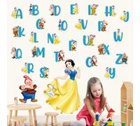 Seyal® Snow White and The Sevn Dwarfs A-Z Alphabet Wall Sticker