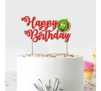 Seyal® Watermelon Happy Birthday Cake Topper- Vibrant Non-Edible Decoration, Reusable, Small Size, Perfect for Summer-Themed Birthday Party Cakes