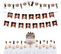 Seyal® WWWE Theme Birthday Party Supplies - Wrestling-Themed Cake Topper, Banner & Decor Set - Boys Birthday Decorations for Kids Wrestling Party - No Balloons Included