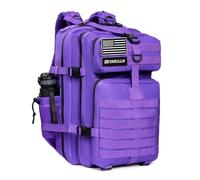 SEYATULLH 45L Military Tactical Backpack for Men & Women Bug Out Bag Assault pack Molle Daypack Hiking Trekking Rucksack (2.0 side pockets (purple))