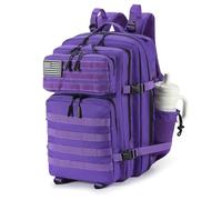 SEYATULLH Large Tactical Military Backpack for Men 3 to 5 Days Hiking, Purple3, M, Military