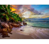 Seychelles Beach at Sunset