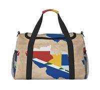Seychelles flag map01 print Travel Duffle Bag Gym Bag for Women,Puffer Tote Bag,Weekender Overnight Bag Organizer, Black, One Size