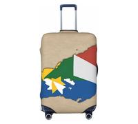 Seychelles Flag map02 Print Travel Luggage Cover Suitcase Cover Protector Suitcase Washable Baggage Covers Anti-Scratch
