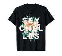 Seychelles Floral Island Flowers Tropical Design T-Shirt