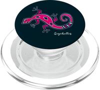 Seychelles Gecko Travel Bungalow Gift Praslin La Digue Mahe PopSockets PopGrip for MagSafe