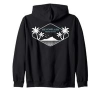 Seychelles Indian Ocean Palm Trees on an Island La Digue Zip Hoodie