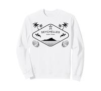 Seychelles Indian Ocean Palm Trees on an Island Sea Turtles Sweatshirt