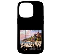 Seychelles Indian Ocean vintage sunset souvenir Case for iPhone 14 Pro