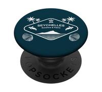 Seychelles Island Sea Turtle Palms La Digue Praslin Souvenir PopSockets Adhesive PopGrip
