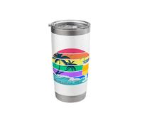 Seychelles Palm Trees Cocktail Island Sunset Souvenir Stainless Steel Insulated Tumbler
