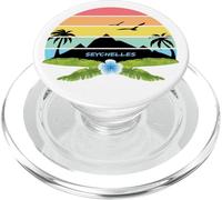 Seychelles Palm Trees Memory Island Praslin Beach Souvenir PopSockets PopGrip for MagSafe