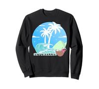 Seychelles Palm Trees on an Island Beach La Digue Souvenir Sweatshirt