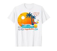 Seychelles Palm Trees on an Island Beach T-Shirt