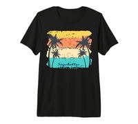 Seychelles Palm Trees on an Island La Digue Souvenir Premium T-Shirt