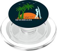 Seychelles Palm Trees on an Island Surf Sunset Beach PopSockets PopGrip for MagSafe