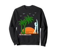 Seychelles Palm Trees on an Island Surf Sunset Beach Sweatshirt