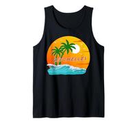 Seychelles Palm Trees Sunset Indian Ocean Waves Souvenir Tank Top