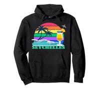 Seychelles Palm Trees Sunset Waves Indian Ocean Souvenir Pullover Hoodie
