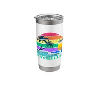 Seychelles Palm Trees Sunset Waves Indian Ocean Souvenir Stainless Steel Insulated Tumbler